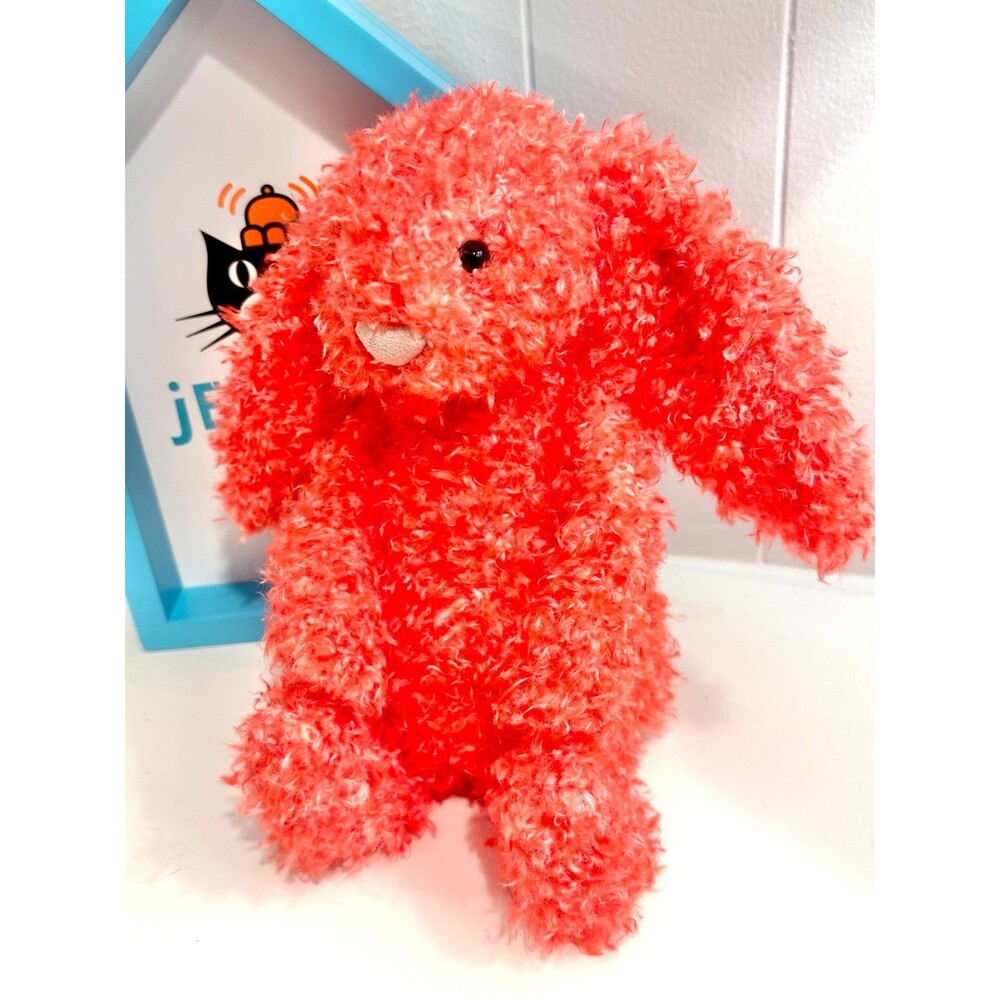 Jellycat Holly Red Curley Bashful Bunny Christmas '24 RARE ❗️Retired BNWT Medium - Picture 3 of 6